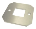 Anschraubplatte 100/100/6 mm, Bohrung: 40 x 40 mm,  V2A